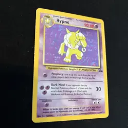 1999 Pokemon HYPNO 8/62 Fossil Set Holo Rare Card Vintage WOTC - Image 2