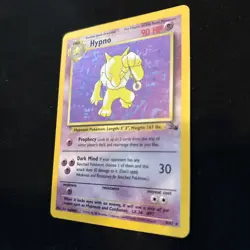 1999 Pokemon HYPNO 8/62 Fossil Set Holo Rare Card Vintage WOTC - Image 3