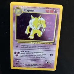1999 Pokemon HYPNO 8/62 Fossil Set Holo Rare Card Vintage WOTC - Image 4