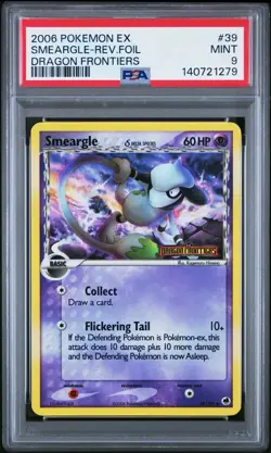 Smeargle 39/101 EX Dragon Frontiers Stamped Reverse Holo Pokemon Card PSA 9 - Image 1