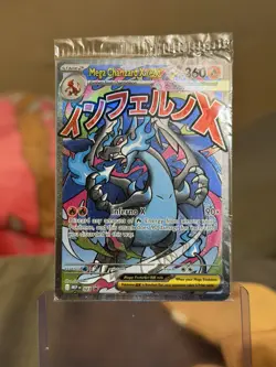 Pokemon Mega Charizard X ex 023 Me: Mega Evolution Promo Holo Sealed w/Oricorio - Image 1