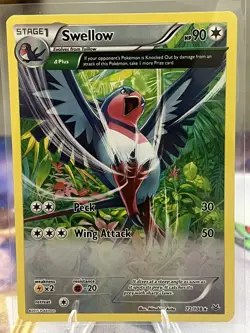 Swellow (72 Delta) 72/108 Pokemon XY Roaring Skies Reverse Holo Rare NM - Image 1
