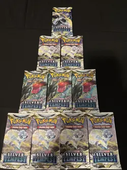 Pokemon TCG Silver Tempest Booster Pack X10 Factory Sealed English New 2022 - Image 1