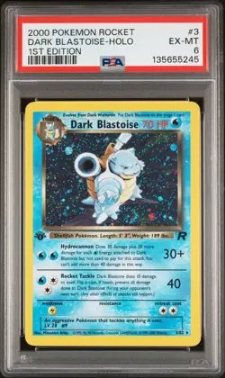 2000 POKEMON ROCKET 1ST EDITION #3 DARK BLASTOISE-HOLO PSA 6 - Image 1