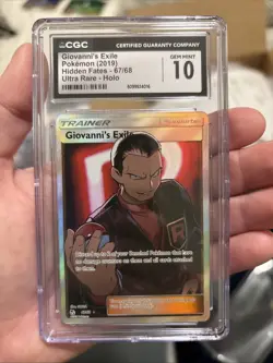Giovanni's Exile 67/68 Hidden Fates Ultra Rare Holo Pokemon 2019 CGC Gem Mint 10 - Image 1