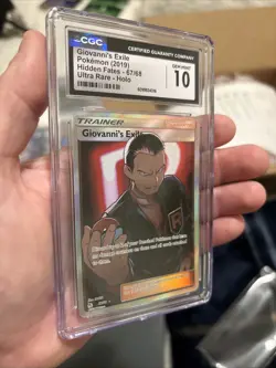 Giovanni's Exile 67/68 Hidden Fates Ultra Rare Holo Pokemon 2019 CGC Gem Mint 10 - Image 3