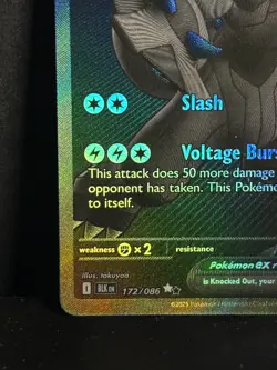 2024 Pokemon Zekrom ex BWR Grading Contender Mint Black Bolt #172 - Image 4