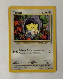 Pokemon TCG Neo Genesis Unlimited Togepi 51/111 Non Holo NM - Image 1
