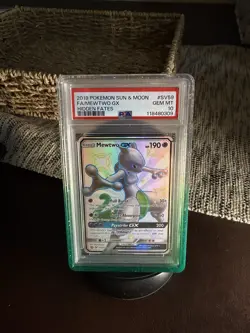 2019 Mewtwo GX SV59/SV94 Holo Full Art Shiny Rare Pokemon TCG PSA 10 Gem Mint - Image 1