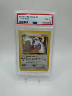 2000 LUGIA HOLO RARE NEO GENESIS POKEMON TCG PSA 8 NEAR MINT-MINT #9/111 - Image 1