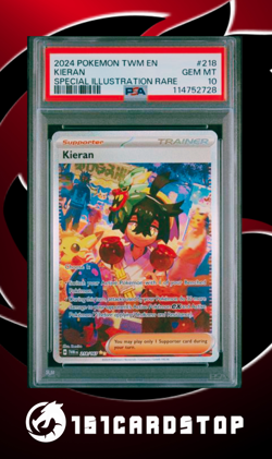 💥Pokemon TCG - Kieran - 218/167 - SIR - Twilight Masquerade - PSA 10💥 - Image 1