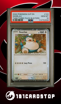 💥Pokemon TCG - Snorlax - SVP 122 - Black Star Promo - TWIM - PSA 10💥 - Image 1