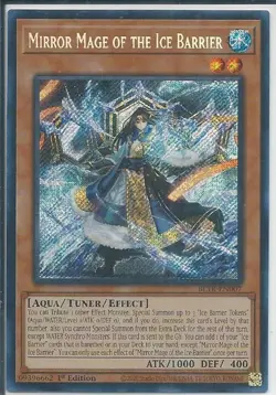 Yugioh! LP Mirror Mage of the Ice Barrier - BLTR-EN007 - Secret Rare - 1st Editi - Image 1