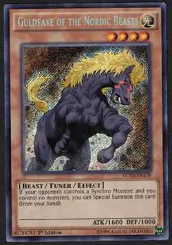 Yugioh Guldfaxe of the Nordic Beasts LC5D-EN178 Secret Rare 1st Ed - NM - Image 1
