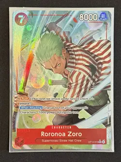 One Piece TCG OP14-015 Roronoa Zoro AA Alt Art Card Game CCG ENGLISH NM - Image 1