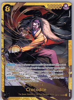 Crocodile -OP14-120 SEC One Piece TCG The Azure Sea's Seven Foil English - Image 1