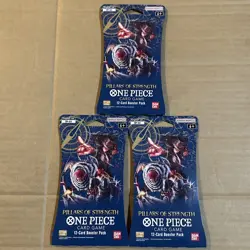 Bandai OP03 One Piece Pillars of Strength Booster Pack Lot Of 3 - Image 1