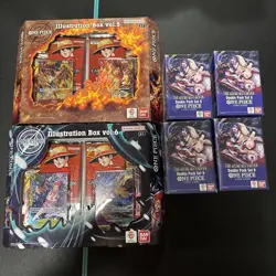 One Piece TCG Illustration Box Vol 5 and Vol 6 BUNDLE SEALED W/ Double Pack Set - Image 1