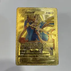 Pokemon Zacian V Gold Metal Full Art Collectible Card Standard Size - Image 1