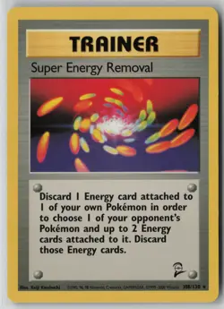 Super Energy Removal 108/130 Pokemon Base Set 2 Rare Moderately Played Card (MP) - Image 1