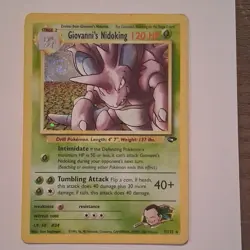 Pokemon Giovanni's Nidoking Gym Challenge Holo Rare 7/132 Wizards 120HP Card - Image 1
