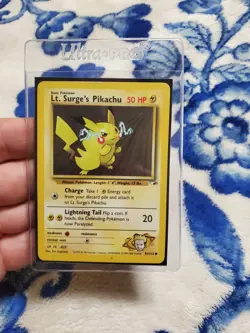 LP Lt. Surge's Pikachu 81/132 Common Gym Heroes Pokemon Card - Image 1