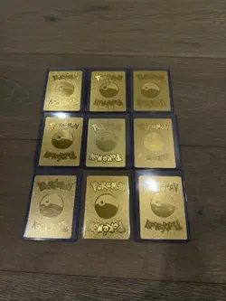 Pokemon Charizard Gold Collectible Cards Lot - 9 Standard Size VMax - Image 2