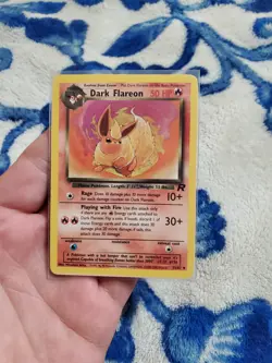 LP POKEMON DARK FLAREON 35/82 UNCOMMON TEAM ROCKET CARD - Image 1