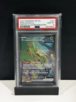 PSA 10 Iron Leaves ex 203/162 Pokemon Temporal Forces Graded Card - Image 1