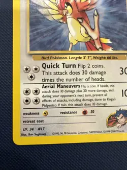 Pokemon Card - Koga's Pidgeotto Gym Challenge 27/132 Rare Non Holo - Image 5