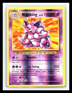 💥 Pokemon Nidoking TCG Reverse Holo Rare Card 45/108 XY Evolutions - Image 1