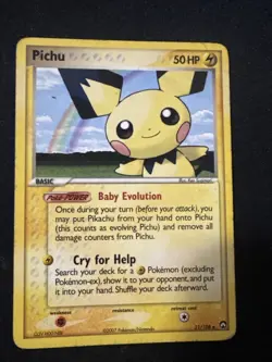Pokemon Pichu TCG EX Power Keepers Card 21/108 Regular Rare, LP Condition - Image 1