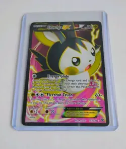 2014 Pokemon Emolga EX 143/146 XY Base Set Card Ultra Rare Holo Near Mint Energy - Image 1