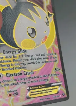 2014 Pokemon Emolga EX 143/146 XY Base Set Card Ultra Rare Holo Near Mint Energy - Image 3