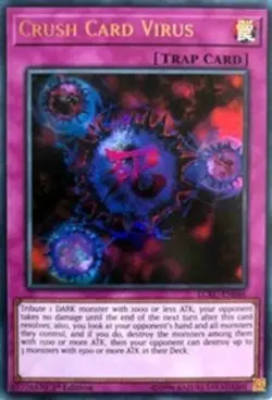 Crush Card Virus (Version 2) - LCKC-EN046 - Ultra Rare - 1st Edition - Near Mint - Image 1