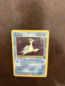 Pokemon TCG Lapras Fossil Holo Rare Card 10/62 Holo Rare - Image 1