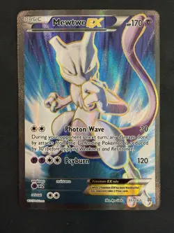 Pokemon Mewtwo EX Full Art Holo Card 157/162 Near Mint Condition - Image 1