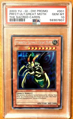 Yugioh Perfectly Ultimate Great Moth Secret Rare - The Sacred Cards - PSA 10 - Image 1