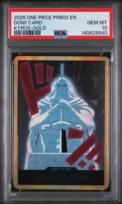 2025 One Piece Card Game-DON!! Card (Kyros) (PRB-02)-Holo (Gold) PSA 10 - Image 1
