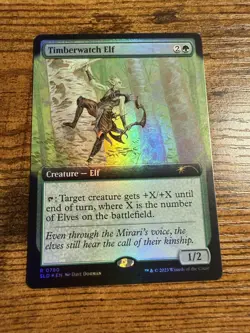 MTG Magic The Gathering Extended Art Secret Lair Drop FOIL Timberwatch Elf - Image 1