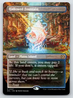 Lorwyn Eclipsed Hallowed Fountain Rare 347 Borderless Magic the Gathering - Image 1