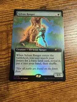 MTG Magic The Gathering Extended Art Secret Lair Drop FOIL Sylvan Ranger - Image 1