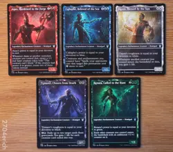 Set of 5 Theros Beyond Death Legendary Showcase Creatures *NM* Magic MTG EDH - Image 1