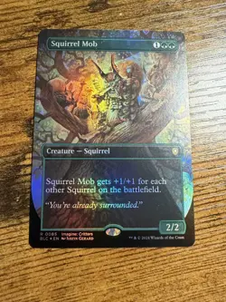 MTG Magic The Gathering Borderless Showcase FOIL Squirrel Mob - Image 1