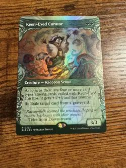 MTG Magic The Gathering Borderless Showcase FOIL Keen-Eyed Curator - Image 1