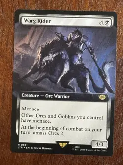 Magic The Gathering Warg Rider Extended Art LOTR: Tales Of Middle-earth Non-foil - Image 1