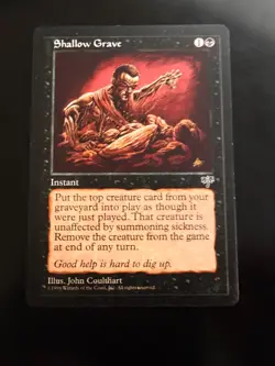 Shallow Grave MTG Mirage Magic the Gathering - Image 1