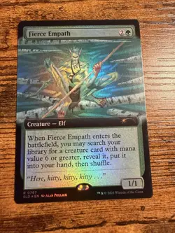MTG Magic The Gathering Extended Art Foil Fierce Empath Secret Lair Drop - Image 1