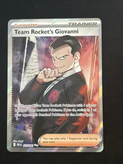 Team Rockets Giovanni 225/182 Ultra Rare Pokemon TCG 2025 Destined Rivals NM - Image 1