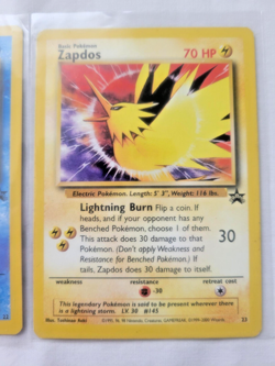 1999 VTG Pokemon Black Star Promo Bird Lot - Moltres, Articuno & Zapados! (LP) - Image 3